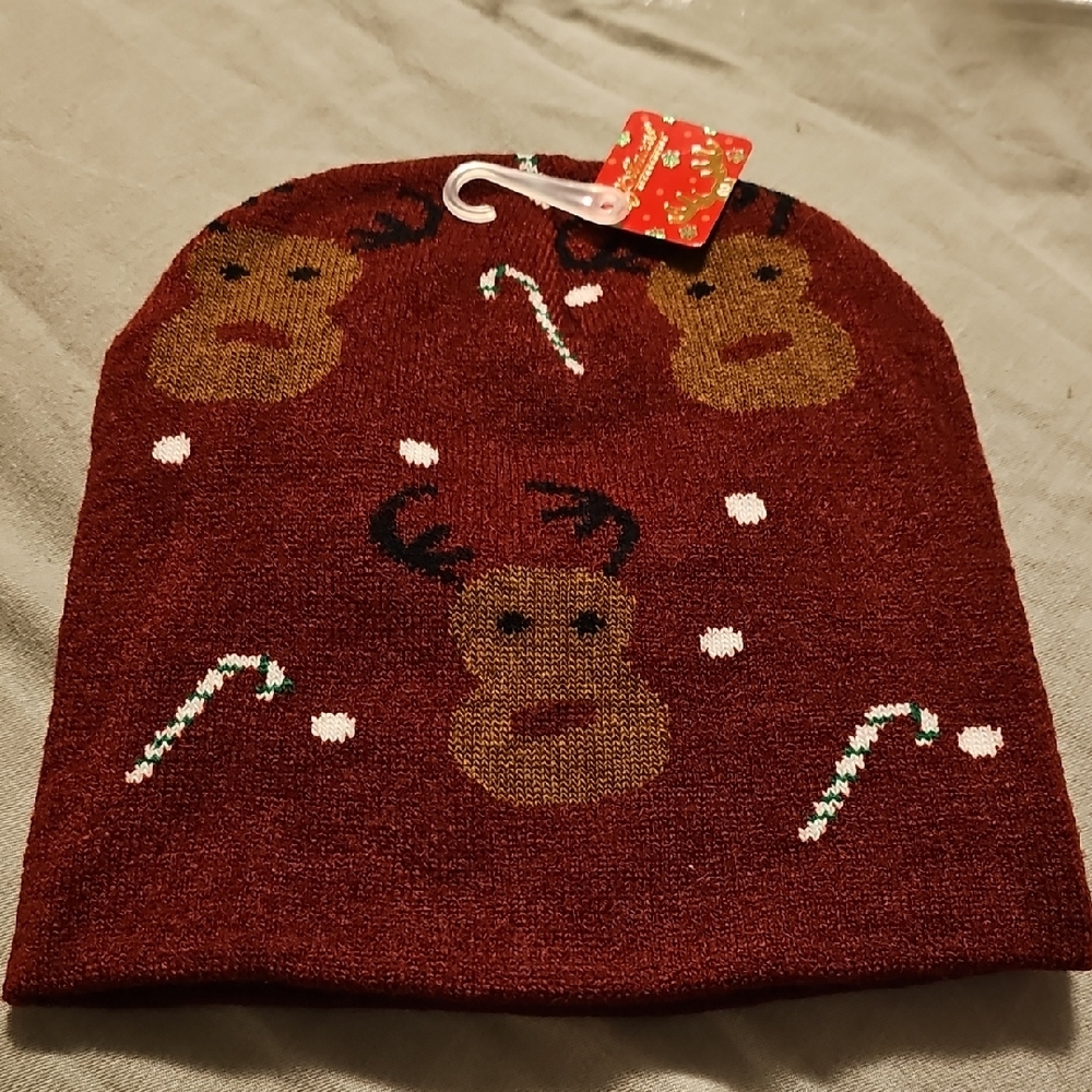 Festive Reindeer Knit Beanie FINAL PRICE